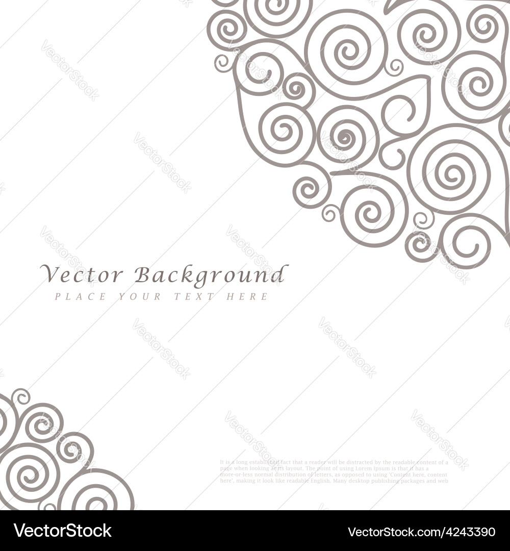 Abstract background with curls vector image