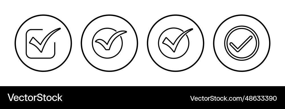 Check icon mark list button Check icon mark list button vector image