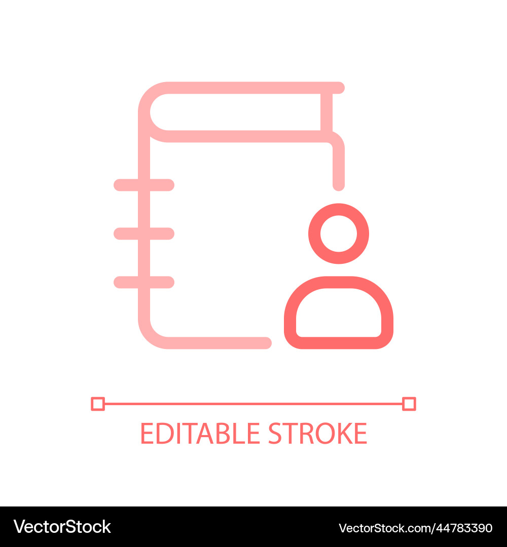 Contact list pixel perfect color linear ui icon Contact list pixel perfect color linear ui icon vector image