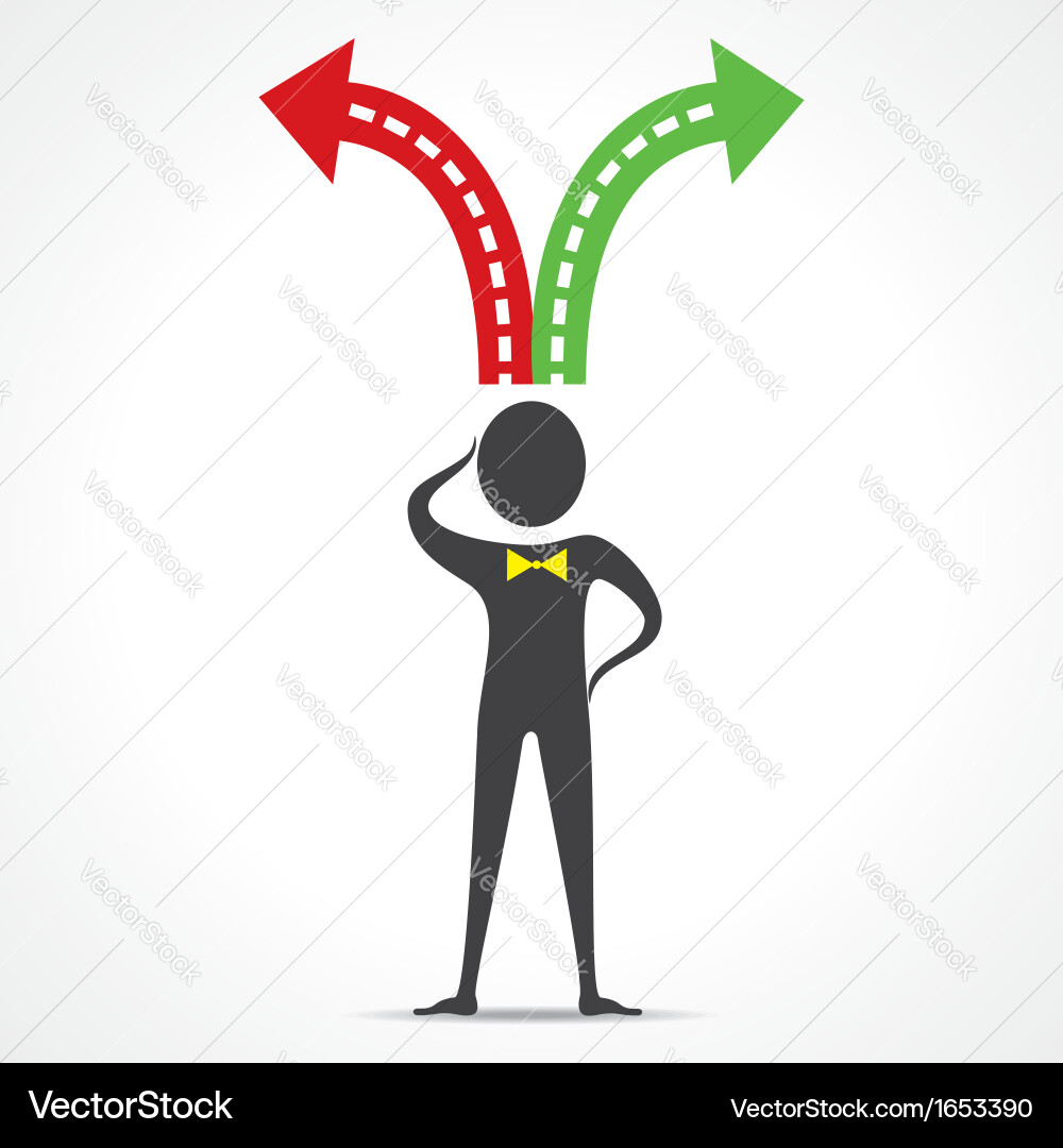 Decision Making Path vector image