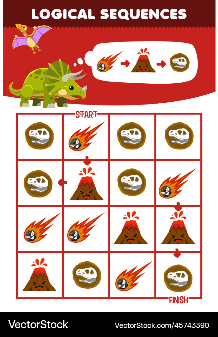 Education game for children logical sequence help Education game for children logical sequence help vector image