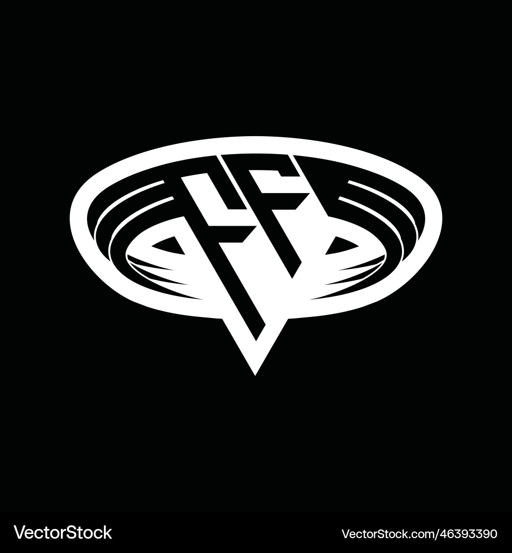 Ff logo monogram with triangle shape slice Ff logo monogram with triangle shape slice Vector Image