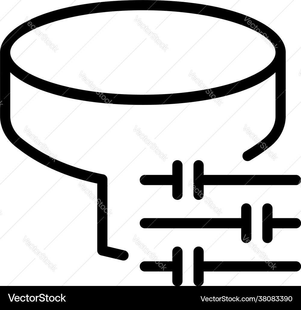 Filter search data icon outline style Vector Image