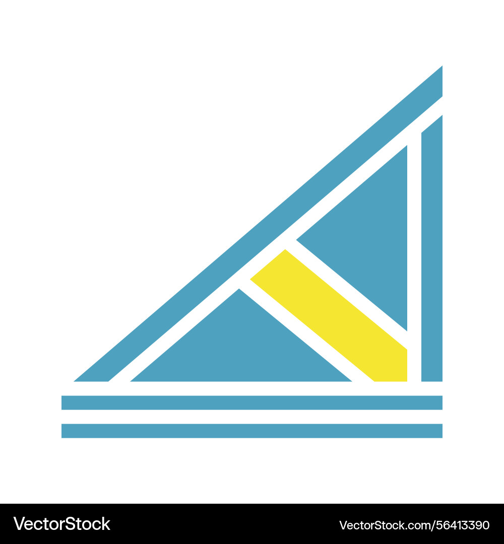 Geometric composition with angular shapes Vector Image