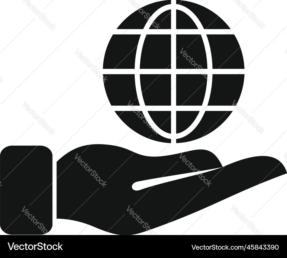 Global trust icon simple core value Vector Image
