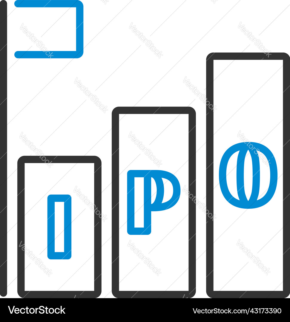 Ipo icon vector image