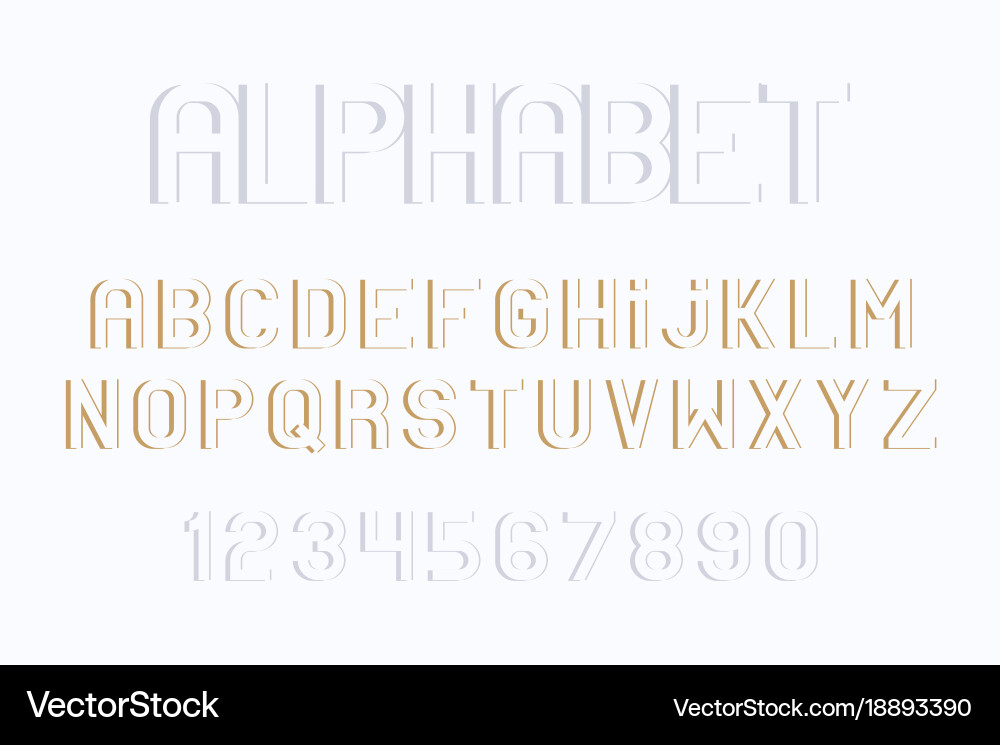 Minimal font and alphabet Vector Image