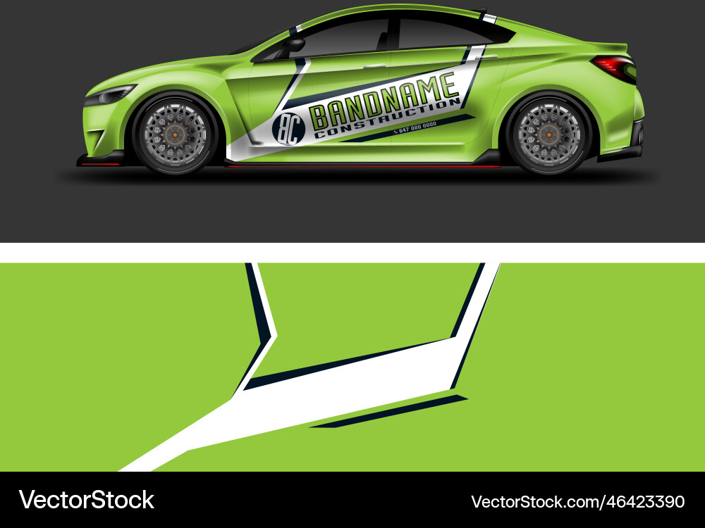 Modern Vehicle Wrap Pattern vector image