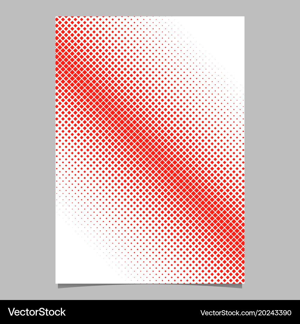 Retro halftone square pattern background flyer Vector Image