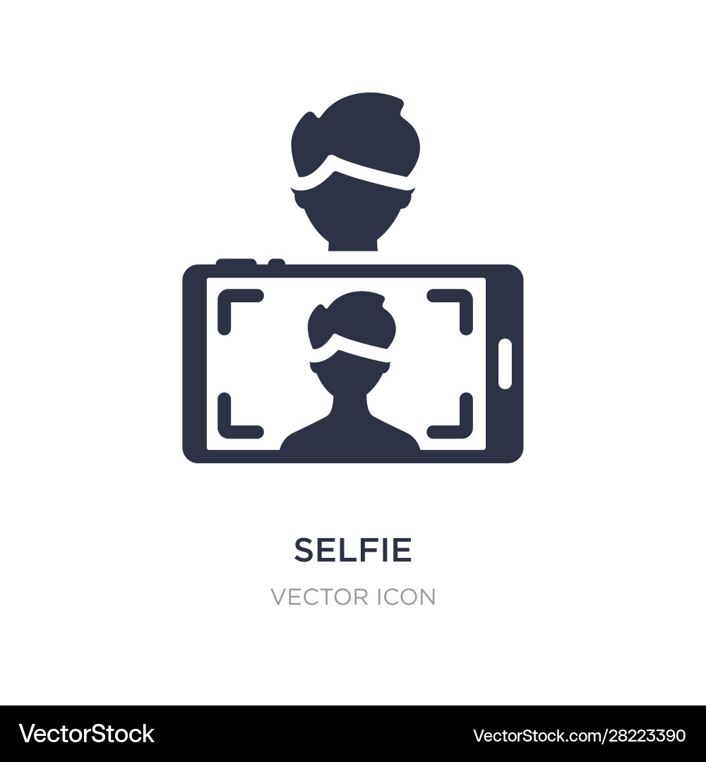 Selfie icon on white background simple element Selfie icon on white background simple element vector image