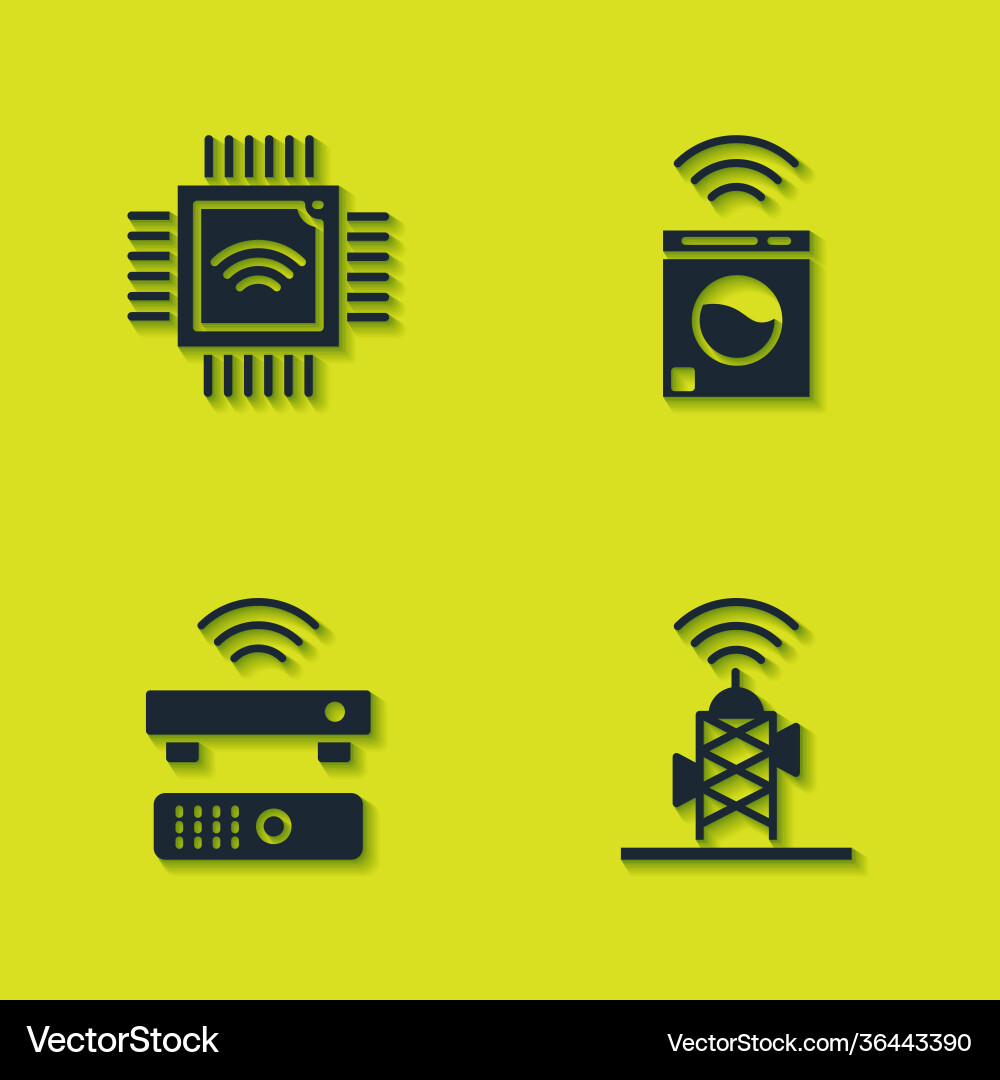 Set processor with microcircuits cpu wireless Set processor with microcircuits cpu wireless Vector Image