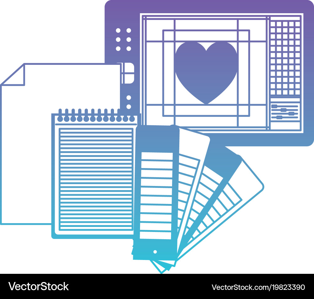 Sheet in blank and spiral notebook color vector image