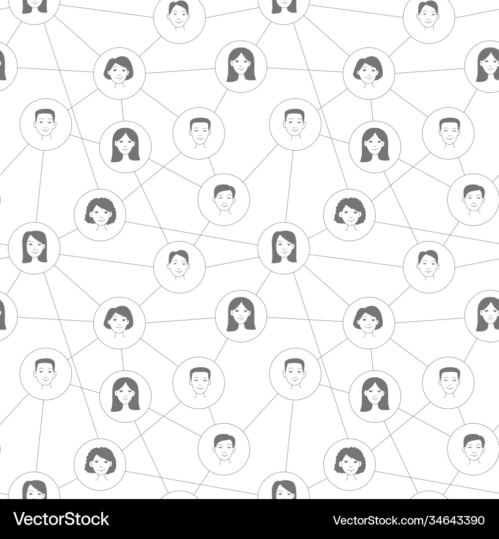 Social network scheme seamless pattern Social network scheme seamless pattern vector image