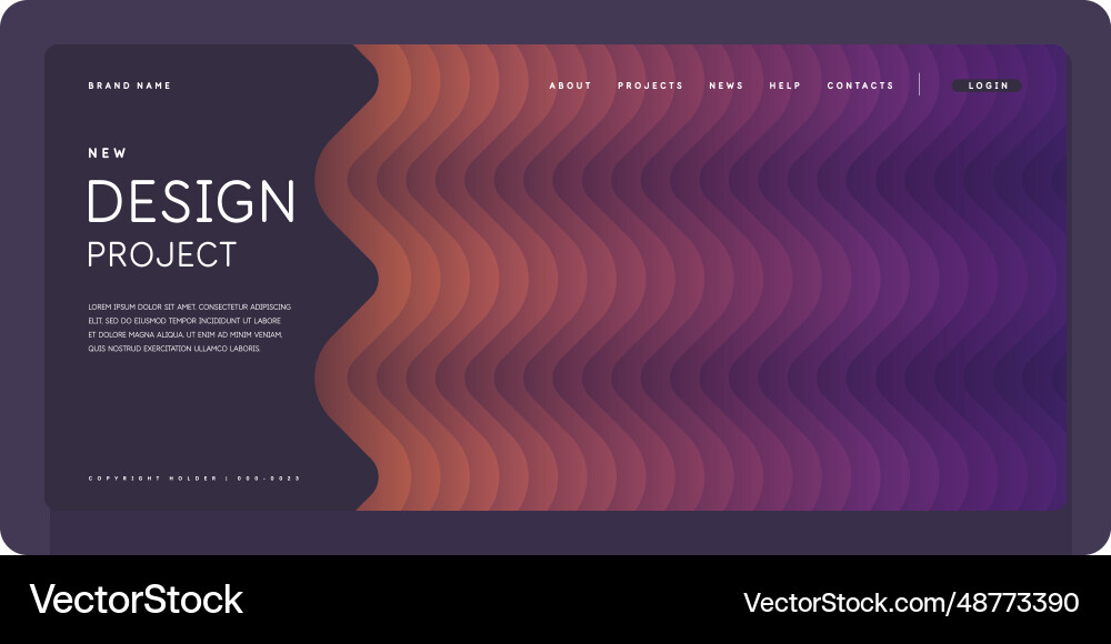 Template for the design and placement of text Vector Image