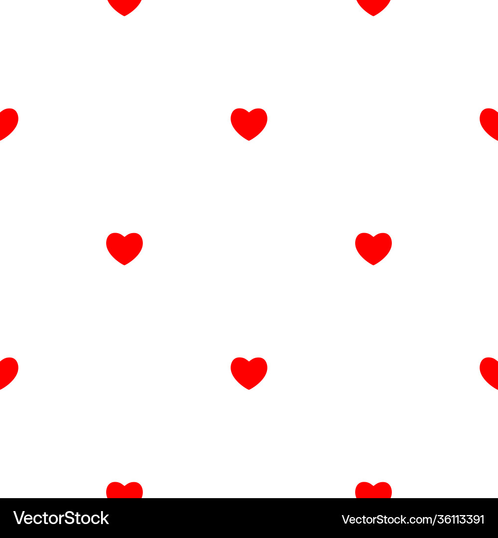 Abstract simple seamless pattern with hearts eps10 vector image