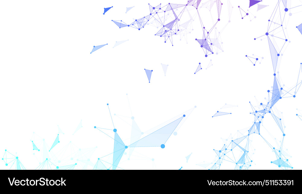 Abstract tech network connection dots digital vector image