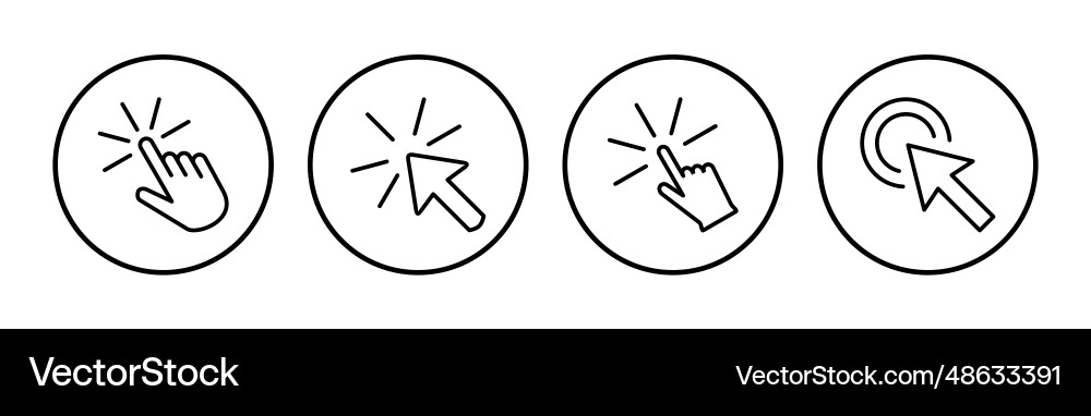 Click icon cursor pointer sign Vector Image