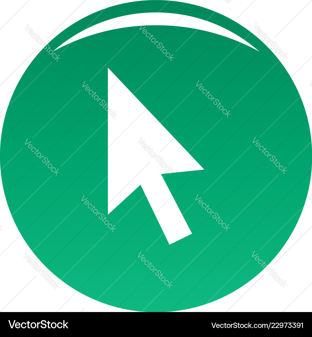 Cursor normal element icon green Cursor normal element icon green vector image