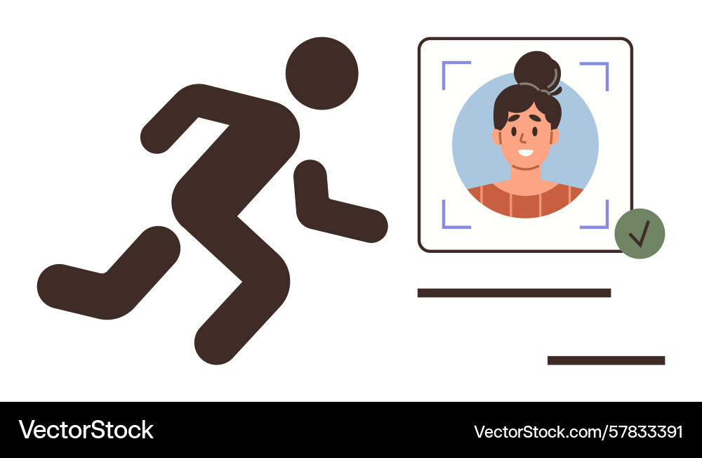 Digital profile verification highlighted Digital profile verification highlighted Vector Image