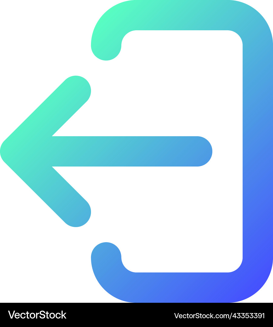 Export data pixel perfect gradient linear ui icon Export data pixel perfect gradient linear ui icon vector image