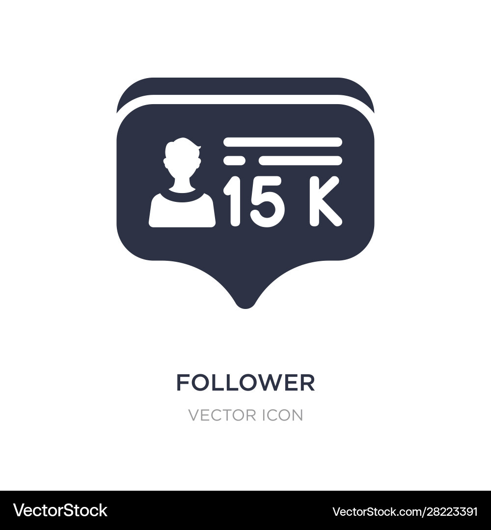 Follower icon on white background simple element Follower icon on white background simple element vector image