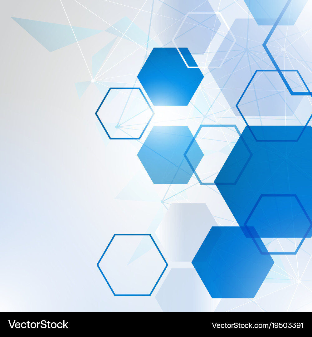 Geometric abstract background with connected line vector image