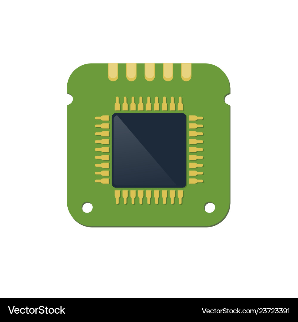 Microchip chip circuit component Microchip chip circuit component vector image