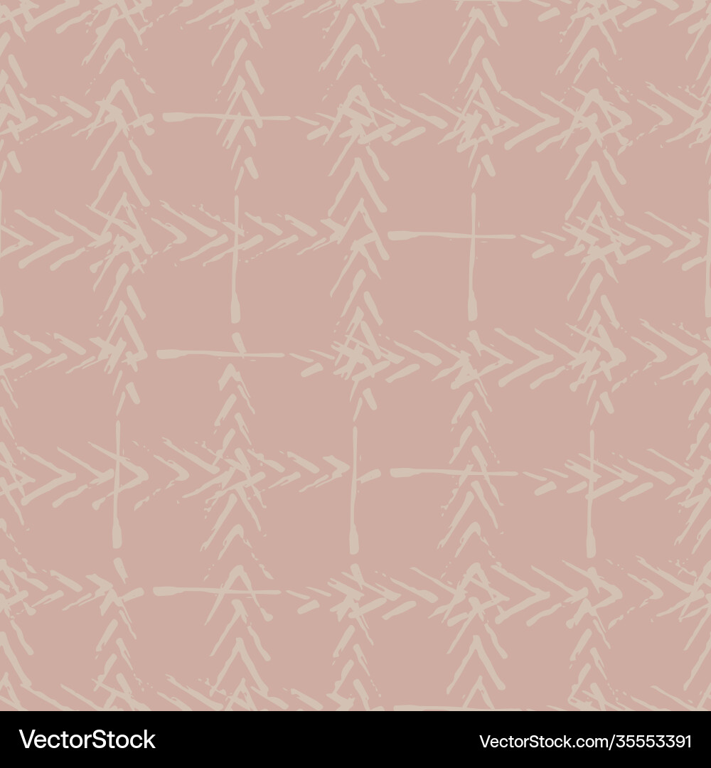 Mono print style leaf grid seamless pattern Mono print style leaf grid seamless pattern vector image