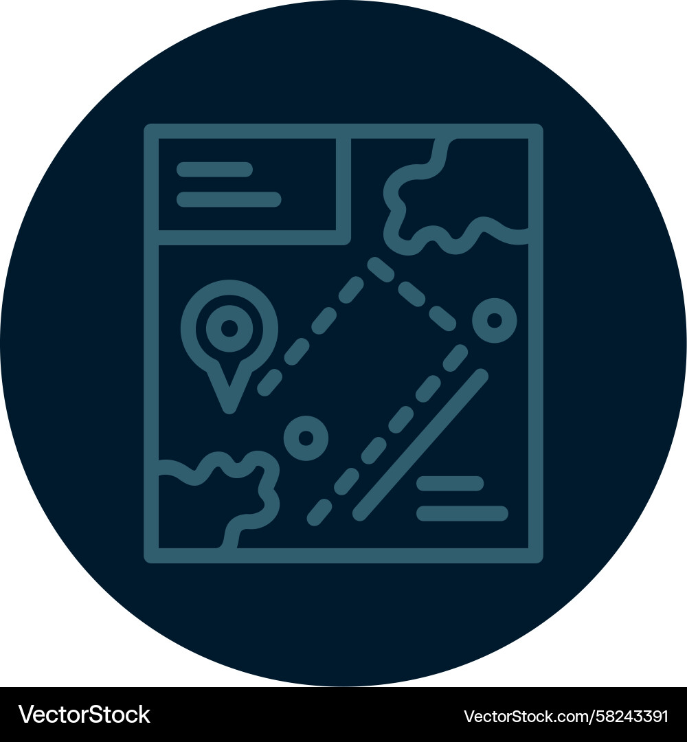 Multi-Colored Navigation Line Icon Vector Image