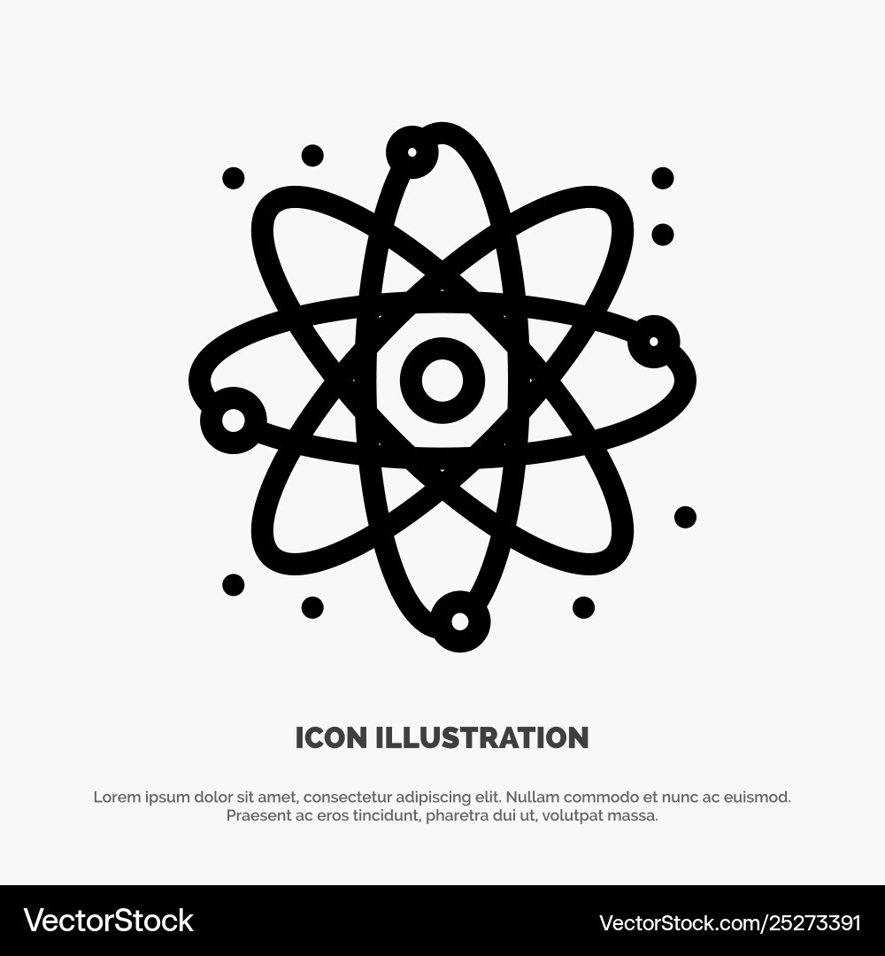 Physics react science line icon Physics react science line icon vector image