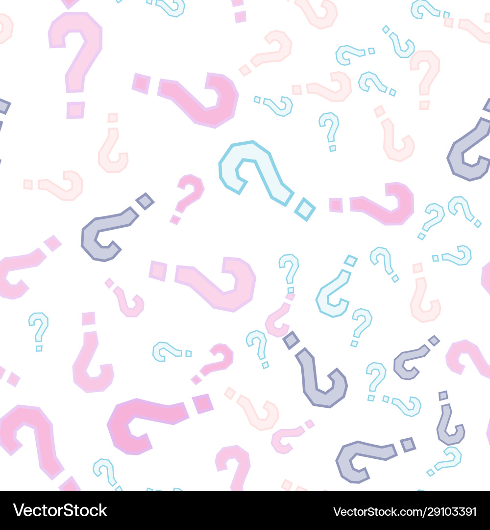 Quiz seamless pattern question marks doubt faq vector image