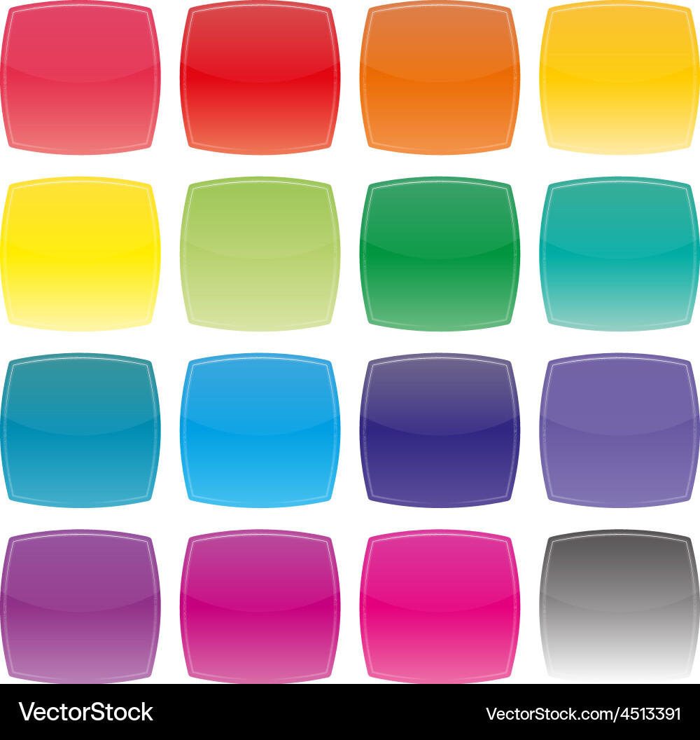 Set of color buttons vector image