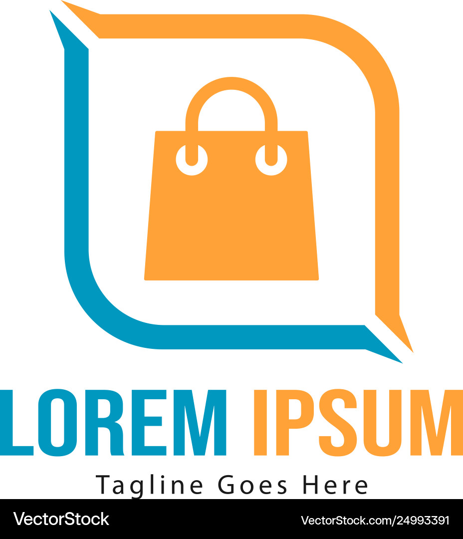 Shopping logo template design Shopping logo template design vector image