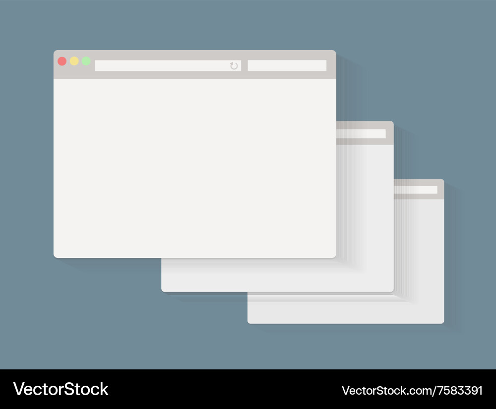 Simple set of browser window vector image
