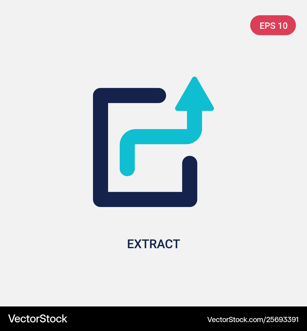 Two color extract icon from arrows concept Two color extract icon from arrows concept vector image