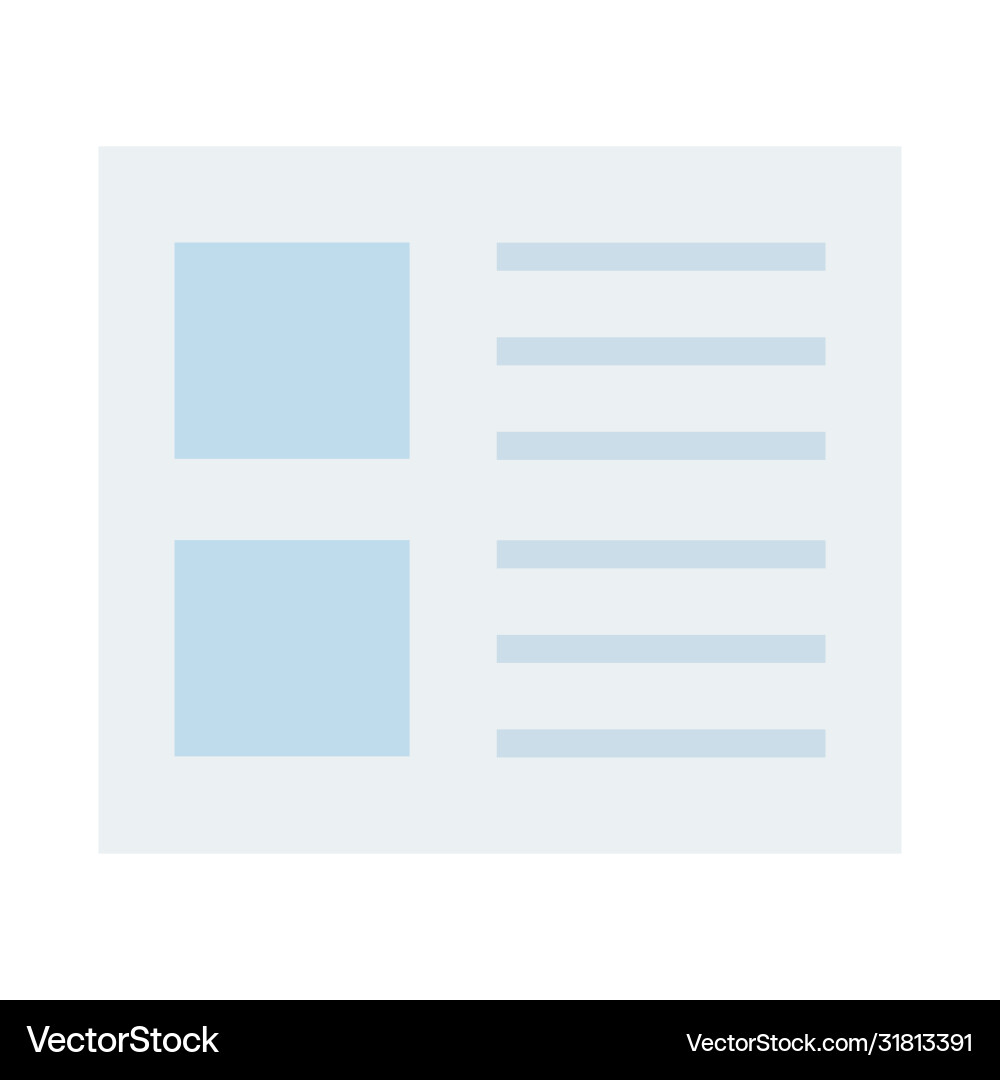 Website web page with icons images and text flat Vector Image