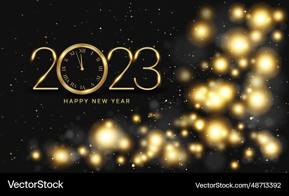 2023 happy new year clock countdown background 2023 happy new year clock countdown background vector image