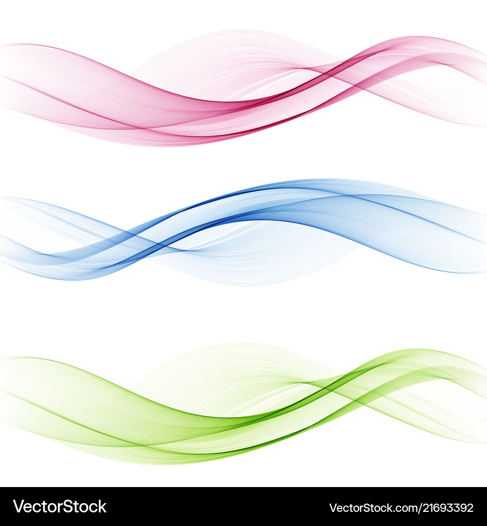 Abstract Color Wave Smoke vector image