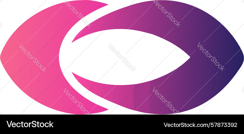 Abstract overlapping eye shapes gradient visual vector image