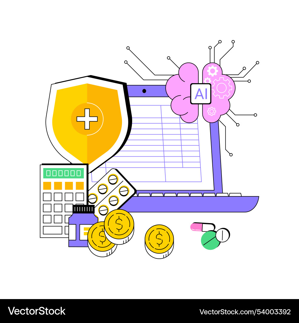 Ai-streamlined medical billing and coding abstract Ai-streamlined medical billing and coding abstract Vector Image
