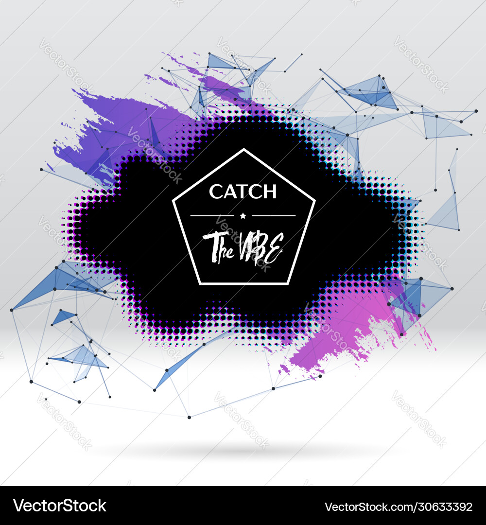 Background with brush stroke blot triangular Background with brush stroke blot triangular vector image