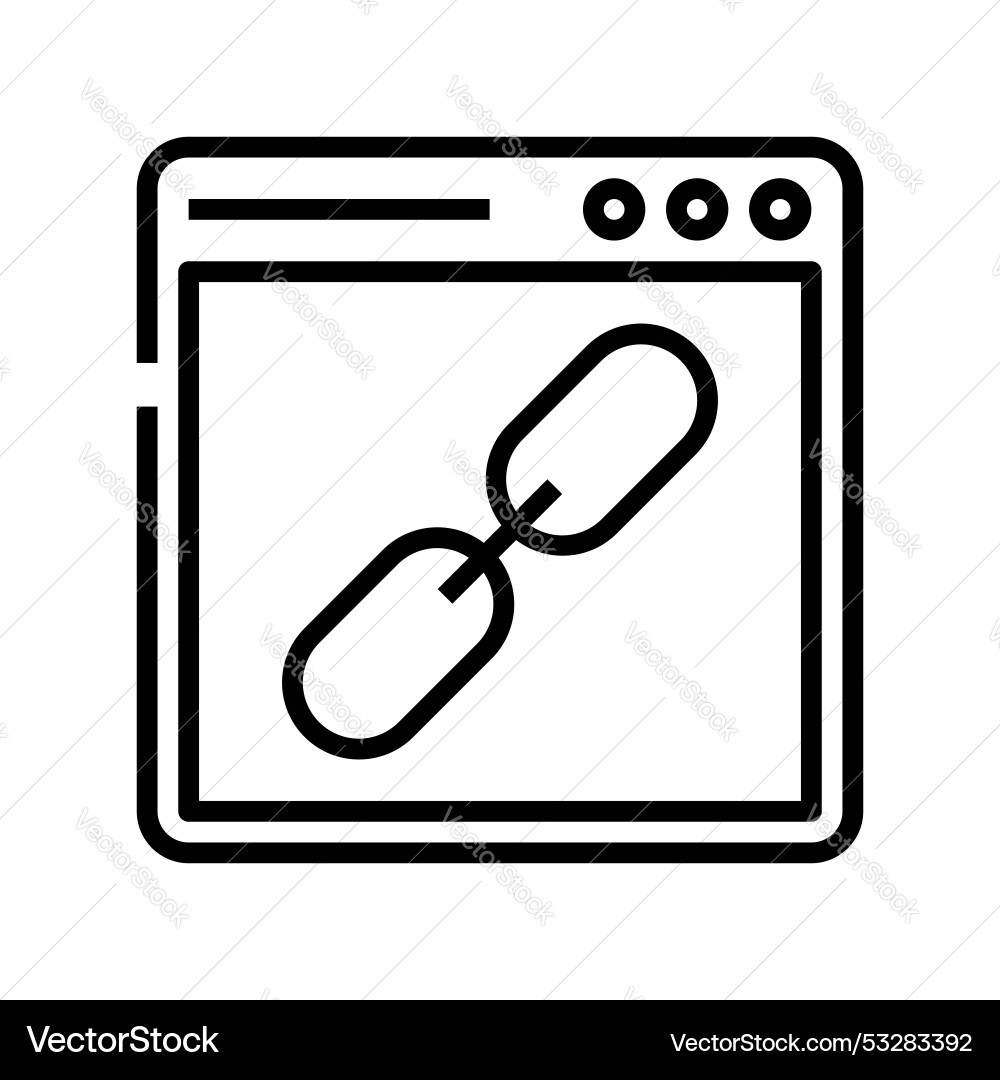 Browser icon outline style design isolated Vector Image