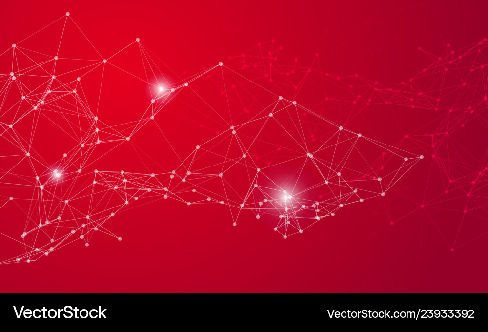 Dynamic Network Connection Background Vector Image