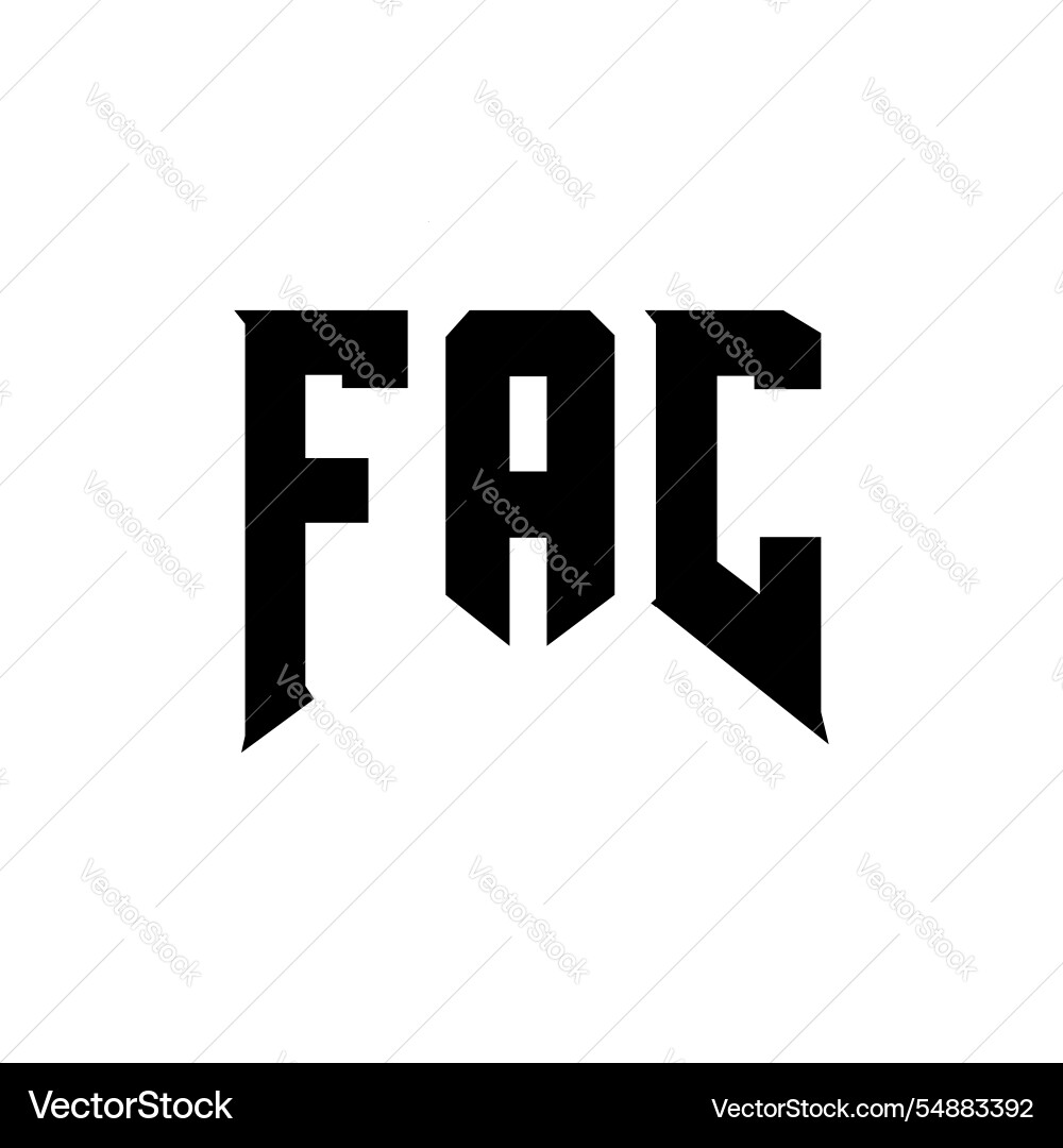 Fac letter logo design for technology company Vector Image