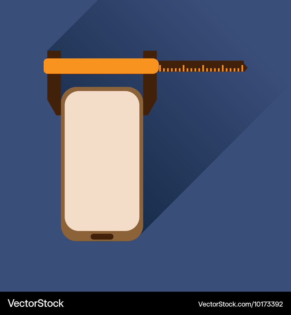 Flat web icon with long shadow mobile settings vector image