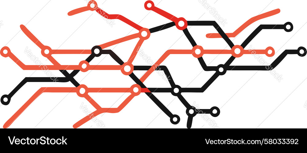 Intersecting Line Flow Vector Image