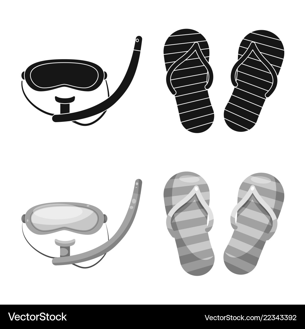 Isolated object of pool and swimming sign Vector Image