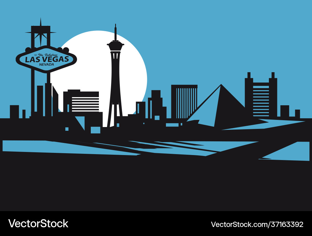 Las vegas nevada skyline Vector Image