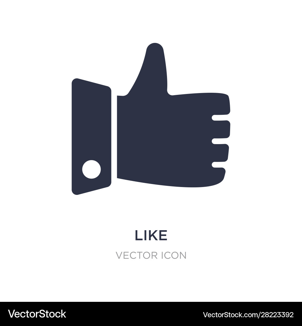 Like icon on white background simple element from vector image