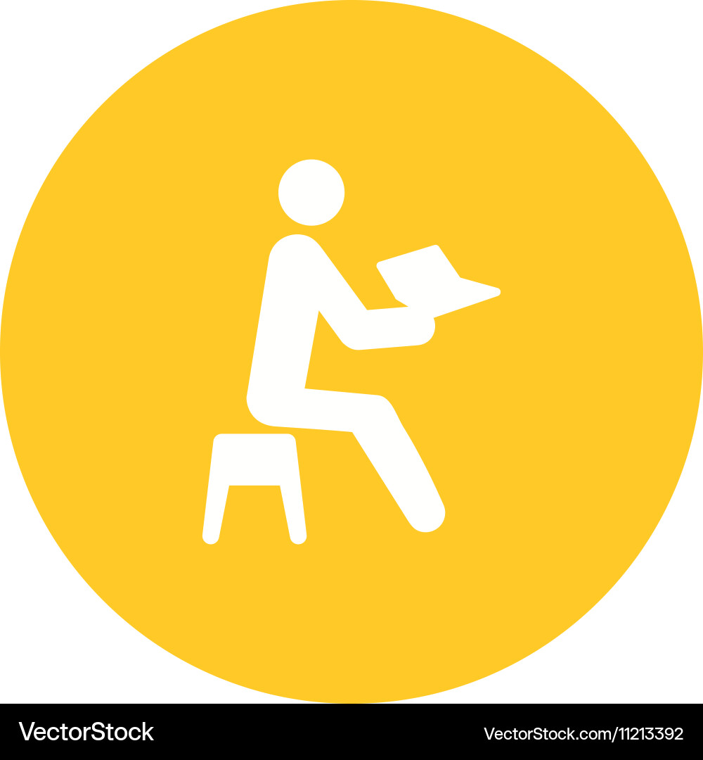 Man reading storybook Vector Image